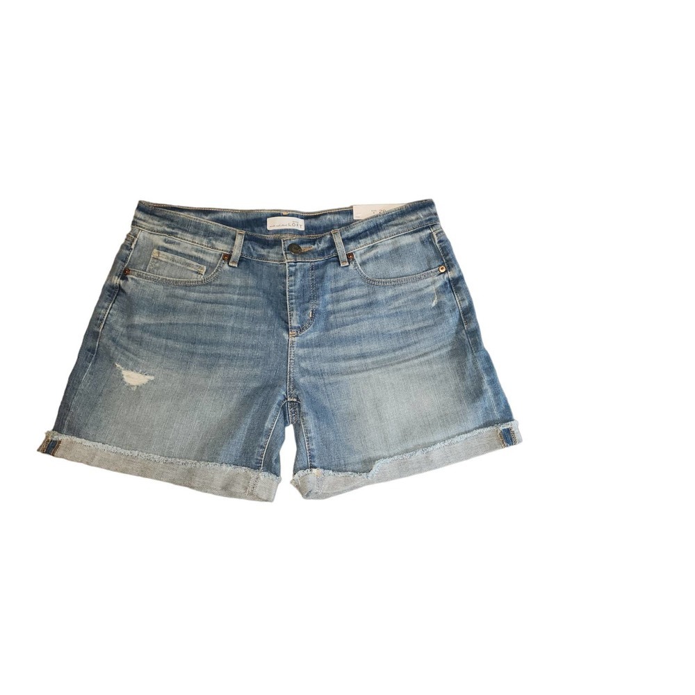 NWT Womans 8/29 Loft Distressed Cuffed Shorts